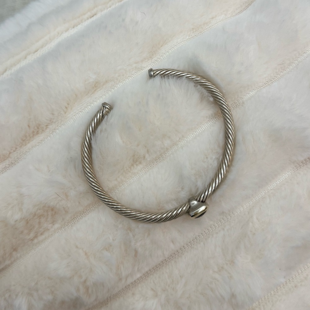 DAVID YURMAN Sterling Silver Amethyst 4mm Noblesse Cable Bracelet - Picture 7 of 15